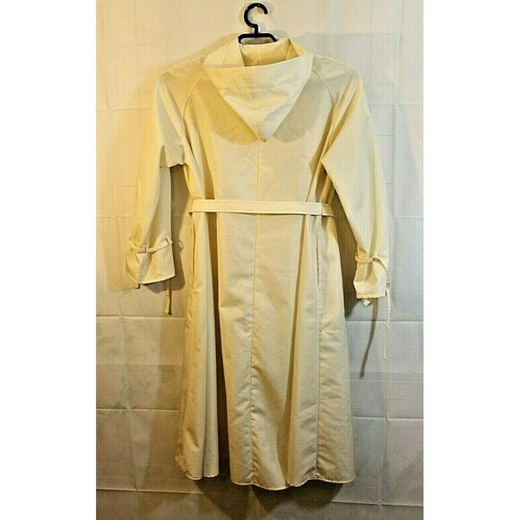 Weatherbee Rain Coat Vintage Full Length Hoodie Coat Water Repellent Womens Sz L - Picture 4 of 4